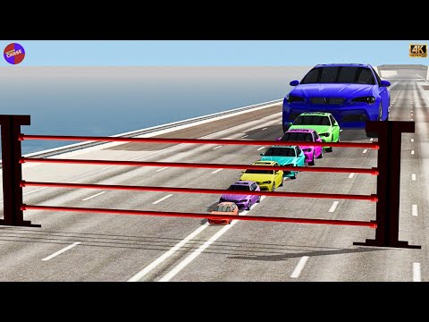 Giant & Small Cars Vs Laser Gate | BeamNg.drive 🔥