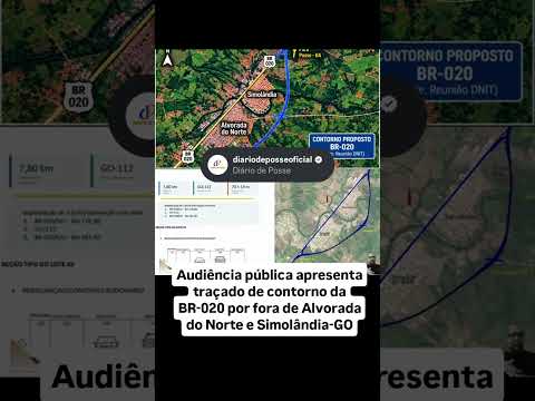 Audiência pública apresenta traçado de contorno da BR-020