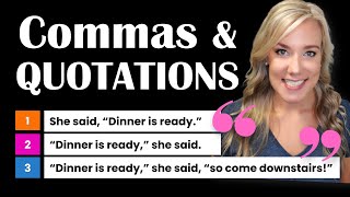 How to Use Commas with Speech Marks in Dialogue (Quotation Marks) | English Punctuation Rules