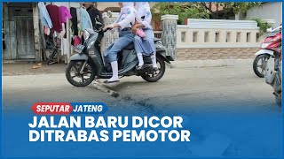 Download lagu Viral Jalan Baru Dicor Ditrabas Pengguna Jalan di Brebes mp3