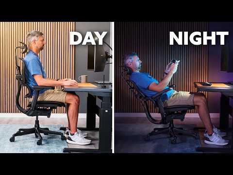 Ergonomic Office Chair with Lumbar Support, High Back Mesh Desk Chair with Flip-Up Arms, Adjustable Computer Task Chair, Khaki video review thumbnail