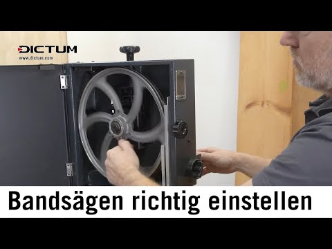 Bandsäge einstellen und Sägeband wechseln inkl. Präzisions-Bandführung