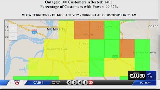 MLGW Power Outages 730am