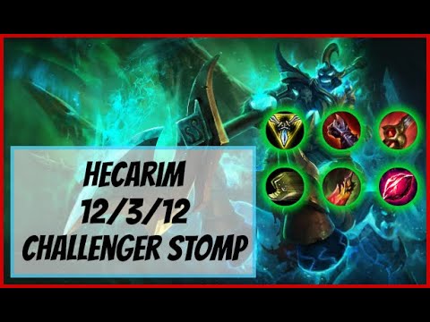 Korean Challenger Hecarim Jungle (12/3/12) Gameplay Replay - Patch 10.16