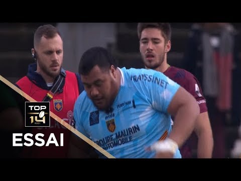 TOP 14 - Essai Eric SIONE (USAP) - Bordeaux-Bègles - Perpignan - J21 - Saison 2018/2019