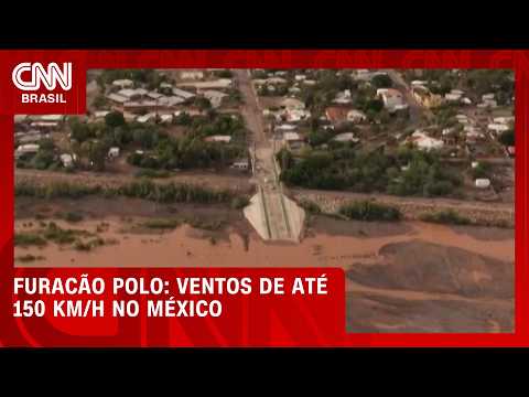 Furacão Polo atinge o México com ventos de 150 km/h; moradores relatam danos