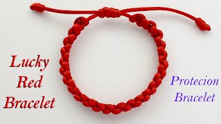 DIY Fast & Easy Good Luck Red Thread Bracelet | How to make Red String Kabbalah Protection Bracelet