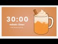 30-Minute Productivity Timer 🌧️☕ Brown Sugar Cinnamon Latte + Rain & Thunder Sounds