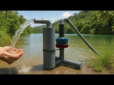 I Make a PVC Pipe Water Pump for FREE WATER💧