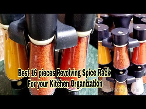 16 pieces revolving spice rack/ unboxing and review/ best ki...