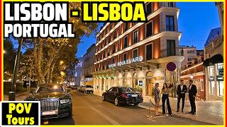 Lizbon'un geceleyin en lüks caddesi: Avenida da Liberdade