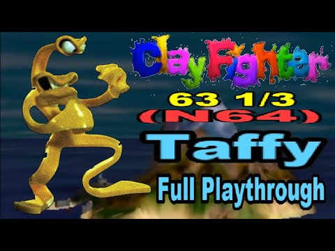 Clay Fighter 63 1/3 (N64) Taffy - Full Playthrough