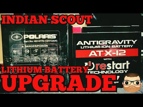 Indian Scout Lithium Battery Upgrade:  Antigravity with Restart Technology  #indianscoutsixty
