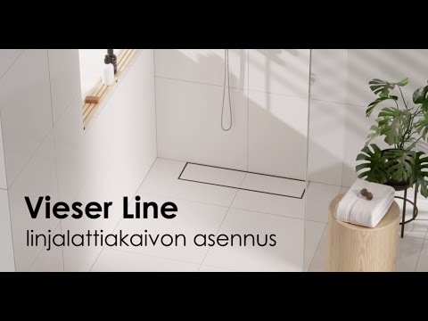 Vieser Line -linjalattiakaivon asennus}