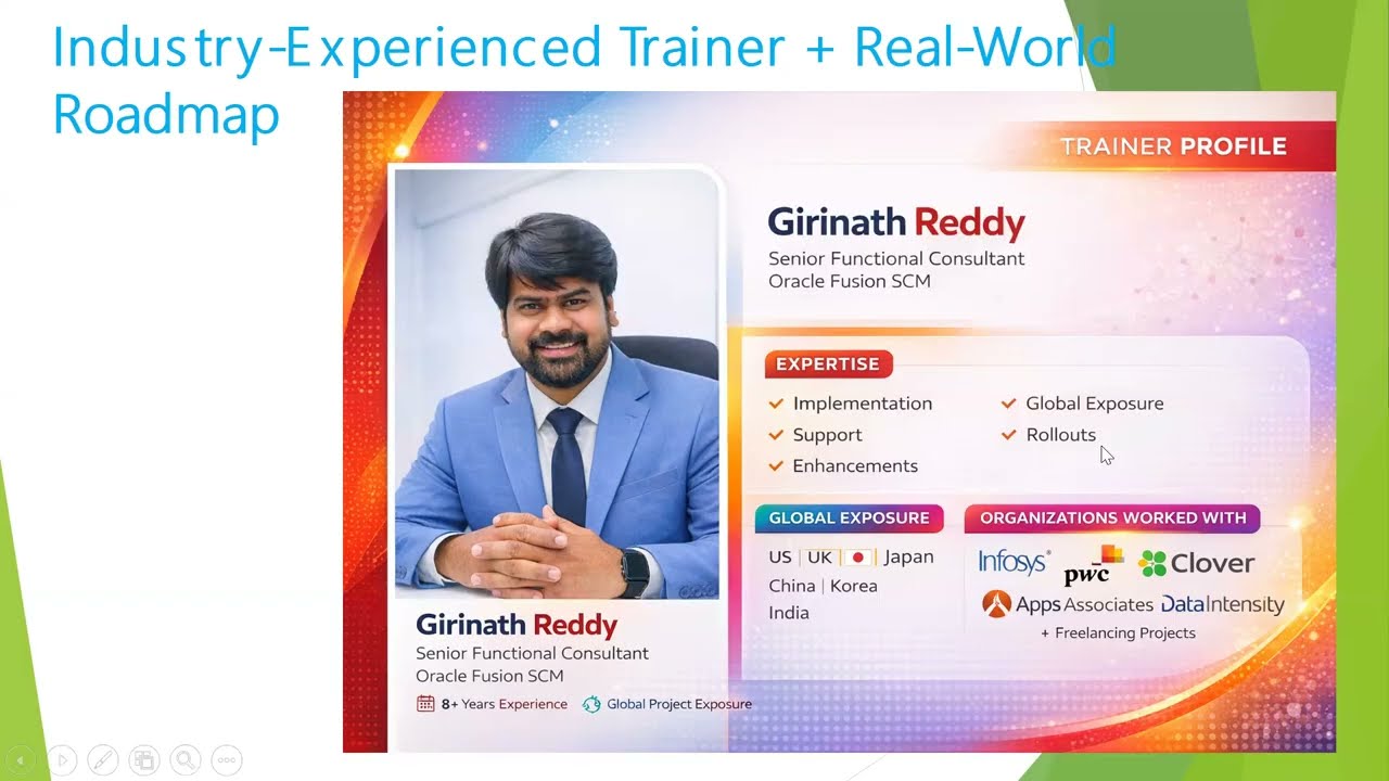 SCM Demo-1 Oracle Fusion SCM Functional Consultant Training