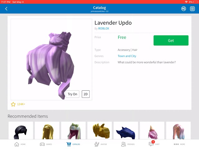 How To Get Free Clothes On Roblox On Ipad - lavender updo roblox