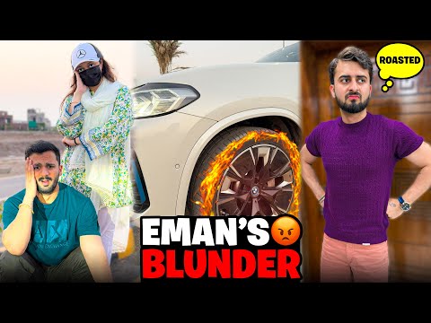 Eman Drives BMW first time Tyre main Aag lag gai😱Dogar Roasted Haider😂