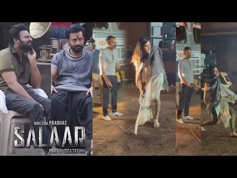 Salaar Movie Team Played Cricket at The Sets Of Salaar | Prabhas, Shruti Haasan | Prashanth Neel