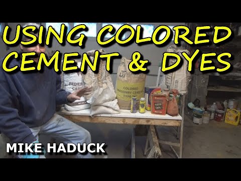 using colored cement & dyes, (Mike Haduck)