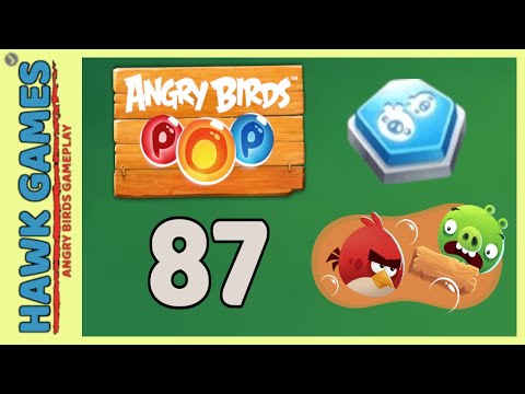 Angry Birds Stella POP Bubble Shooter Level 87 - Walkthrough, No Boosters