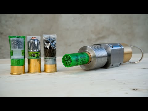 Exploding Shotgun Shells OUTSIDE the barrel. Slow Motion. Trap,Buckshot and Slug. !!! EXPERIMENT !!!