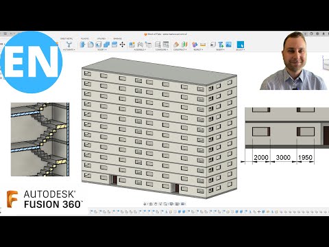 Fusion 360 | Modelling a 3D Block of Flats | Doors | Windows | Plot the Drawing