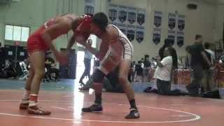 Santa Ana Wrestling Ricky Navarrete in Conso-Semis @ 126lbs @ CIF 2015