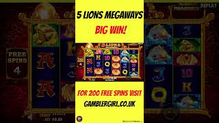 🦁5 LIONS MEGAWAYS BIG WIN!🦁 #ad #slot#casino