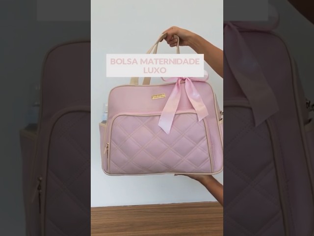 Bolsa maternidade luxo rosa 💖🎀 #graodegente #maedemenina #lojadebebe #bolsamaternidade