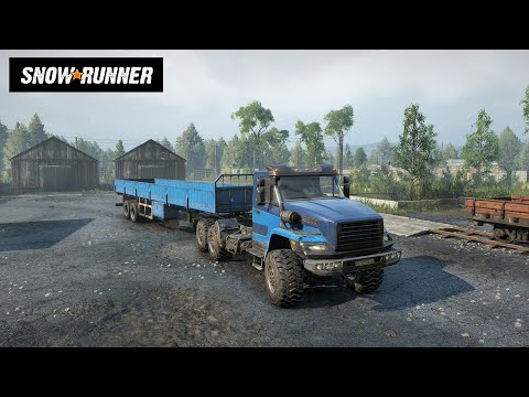 Snowrunner Walkthrough Part 42 in Co-op I New truck Voron Grad + Logitech G29 [1440p 60FPS]