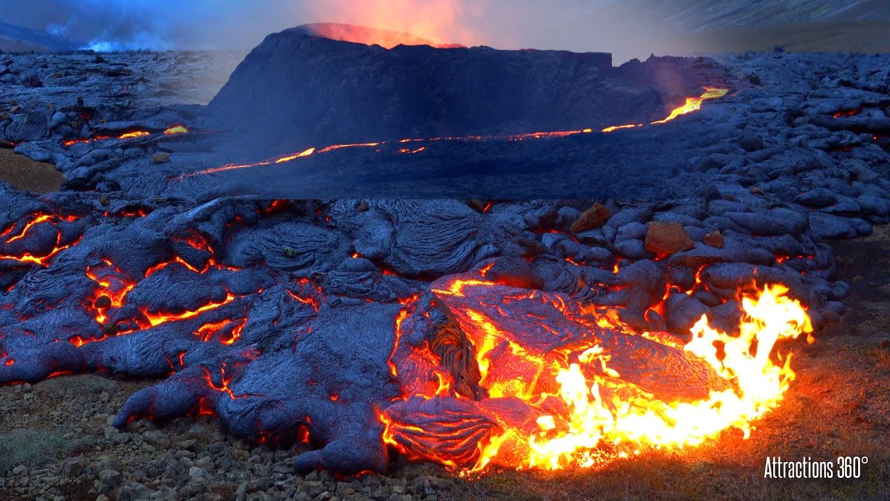 Iceland Volcano Eruption & Lava Field Geldingadalir Volcano Attraction June 2021
