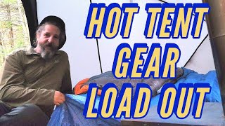 The hot tent gear that I use for backpacking