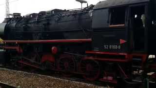 preview picture of video 'Dampflokomotive im Hauptbahnhof Landshut'