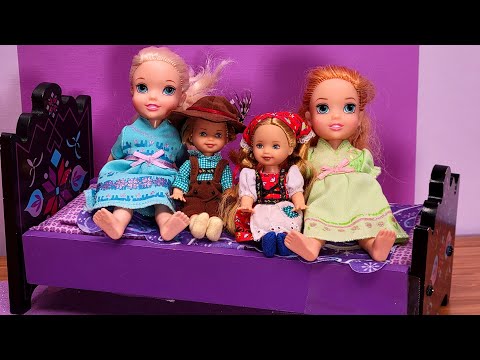 Surprise visit ! Elsa & Anna toddlers and cousins - Barbie