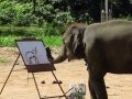 Elephant Painting an Elephant - Amazing