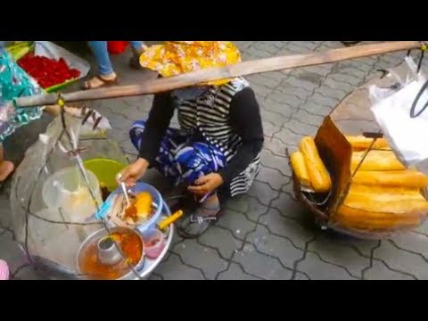 Asian Market - Traditional Food In Phnom Penh Market - Asian Street Food 2018