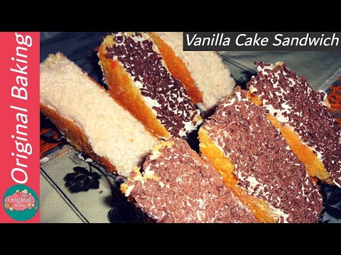 How to make a"Vanilla Sandwich Cake" Recipe By|| (Original Baking)