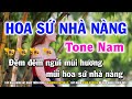 Karaoke Hoa Sứ Nhà Nàng - Tone Nam Dm | Nhạc Sống Beat Hay Dễ Hát