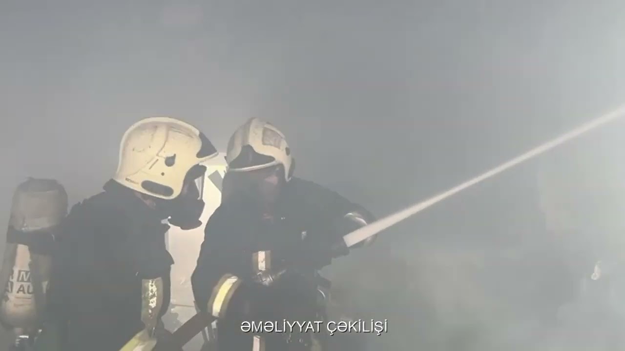 “8-ci kilometr” bazarının yanındakı kafedə güclü yanğın