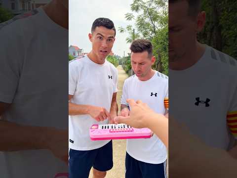 stealing Ronaldo and Messi's musical instruments