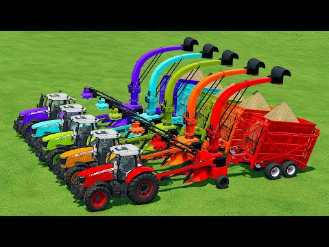 HARVEST AND LOAD SUGAR CANE WITH MASSEY FERGUSON TRACTORS - Farming Simulator 22