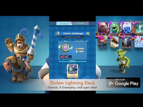 Golem Lightning Deck on try in Classic Challenge and get 12 wins