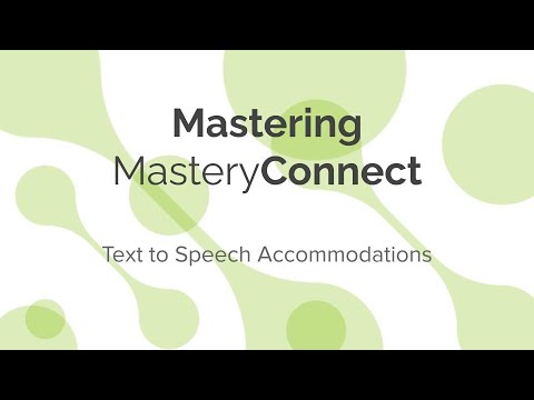 Text To Speech Accommodations In Mastery Connect