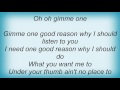 Alan Parsons Project - One Good Reason Lyrics