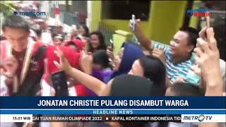 Jonathan Christie Pulang Disambut Warga