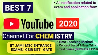 Best Youtube channel for Chemistry | msc entrance | IIT JAM | Top Youtube channel for chemistry