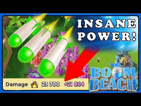 Boom Beach: 45k Damage Barrage on GBE Account, No Troops Needed.