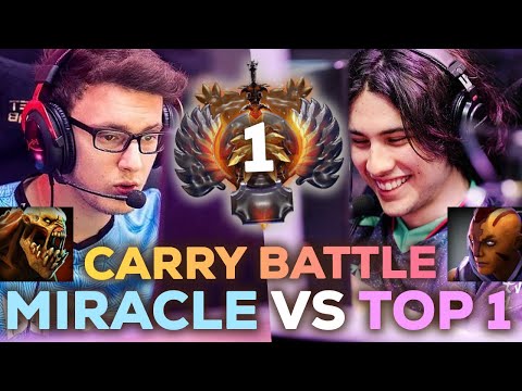 Miracle vs New Top 1 MMR - EPIC Carry Battle Dota 2