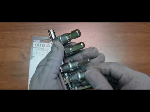 Набор торцевых головок HEX M2-M12, квадрат 1/2, 3/8, 9 шт. YATO Набор торцевых головок HEX M2-M12, квадрат 1/2, 3/8, 9 шт. YATO