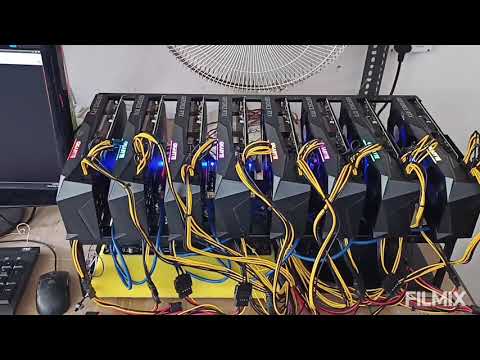 8 GPUs of 3070 mining Rig with 490mh hashrate
